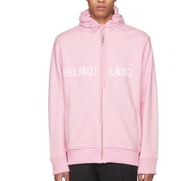Helmut Lang Pink Shayne Oliver Campaign Print Zip Hoodie sweatshirt - Picture 5 of 13